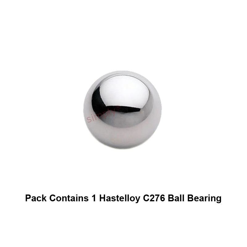 9mm Diameter Hastelloy C276 Ball - Allow 1-2 Days