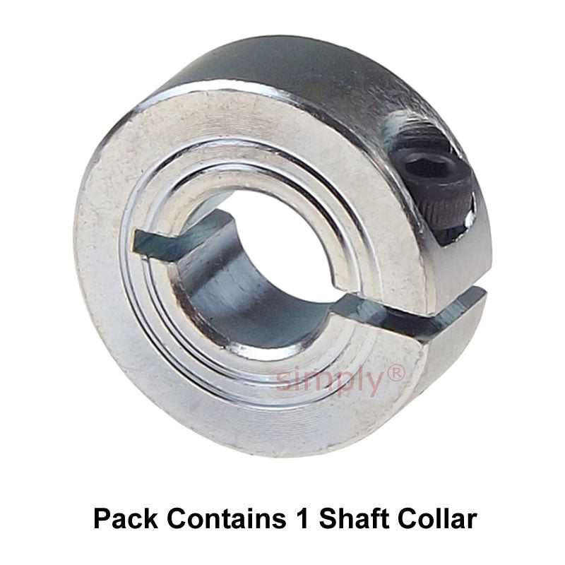 CASB13Z Zinc Plated En8 Steel Single Split Shaft Collar 13x30x11mm with Clamp Bolt