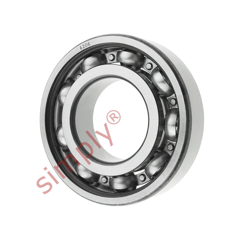 6206 Budget Open Type Deep Groove Ball Bearing 30x62x16mm