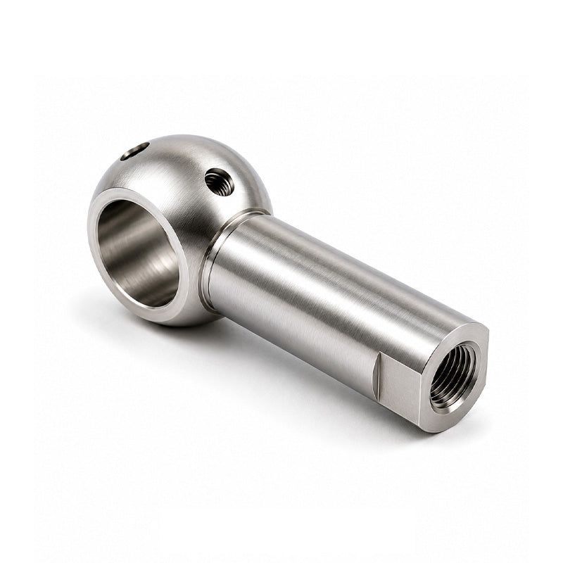 Chiavette B10SS Right Hand Stainless Steel Ball Socket with Internal Snap Ring and Holes for Safety Clip 10mm Ball Diameter M6 Thread - Allow 2-3 Days