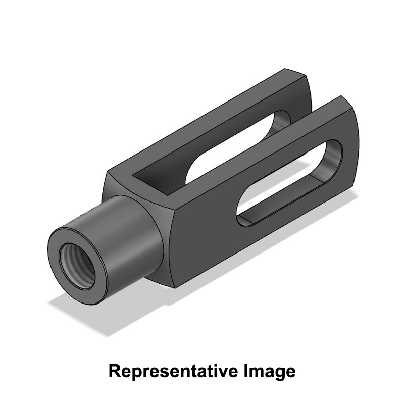 Chiavette GS12X48 Right Hand Female Steel Clevis with Elongated Hole 12.1mm Bore 48mm Base / Bore Center M12x1.75 Thread - Allow 7-10 Days