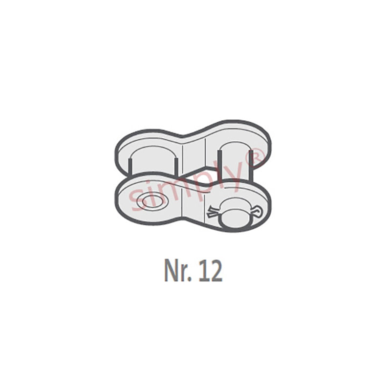 Branded 16B-1-NO12 BS Simplex Chain Single Cranked Cottered Link 1 inch Pitch