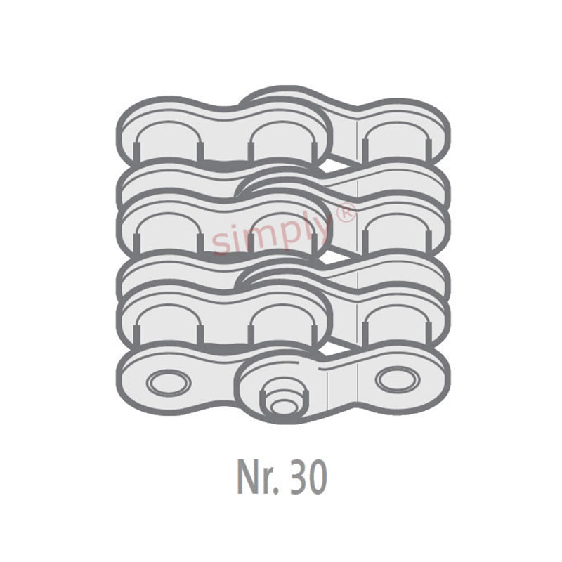 Branded 12B-3-NO30 BS Triplex Chain Double Cranked Link 3/4 inch Pitch
