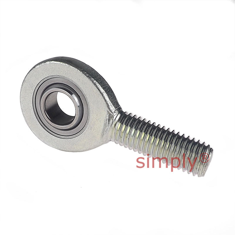 Fluro EA17D Right Hand Zinc Plated Steel / Steel Maintenance Free Male Plain Rod End M16 Thread