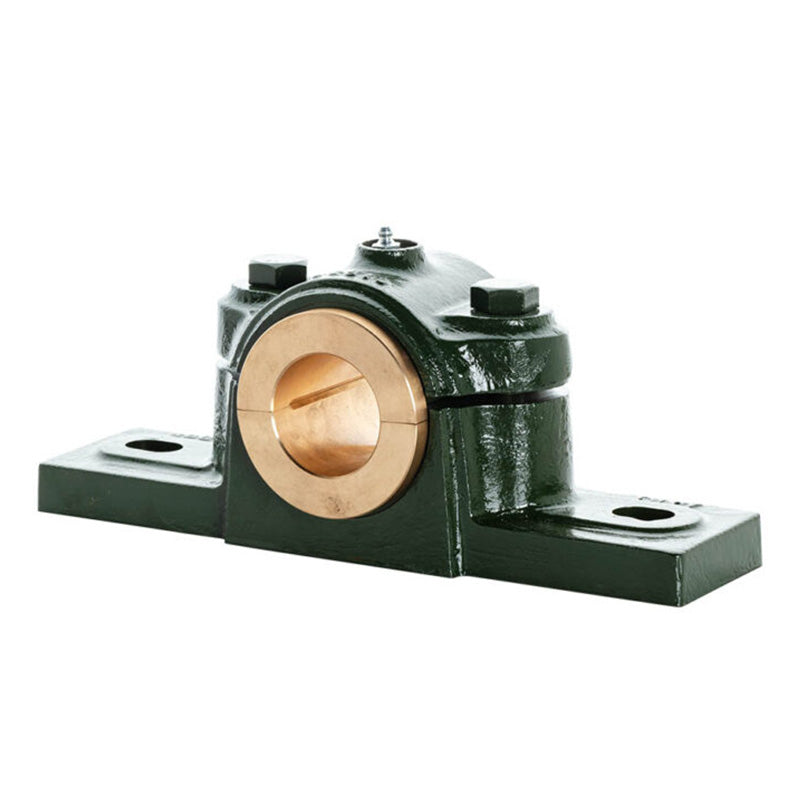 Major Brand EN125M Metric Split Cast Iron Two Bolt Pillow / Plummer Block Housing with 125mm Bore Gunmetal Bush Insert - Allow 3-4 Weeks