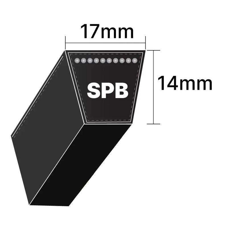 FSPB1600 SPB Section Anti Static Fire Resistant Wrapped V-Belt 17x14mm