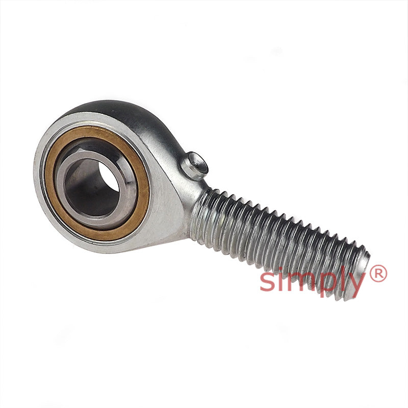 Fluro GALS50 Left Hand Steel / Bronze Male Plain Rod End M48x2 Thread