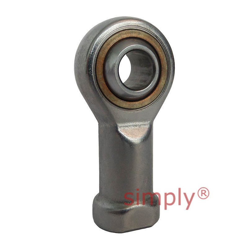 Fluro GILRSW20 Left Hand Zinc Plated Stainless Steel / PTFE Lined Maintenance Free Female Plain Rod End M20x1.5 Thread
