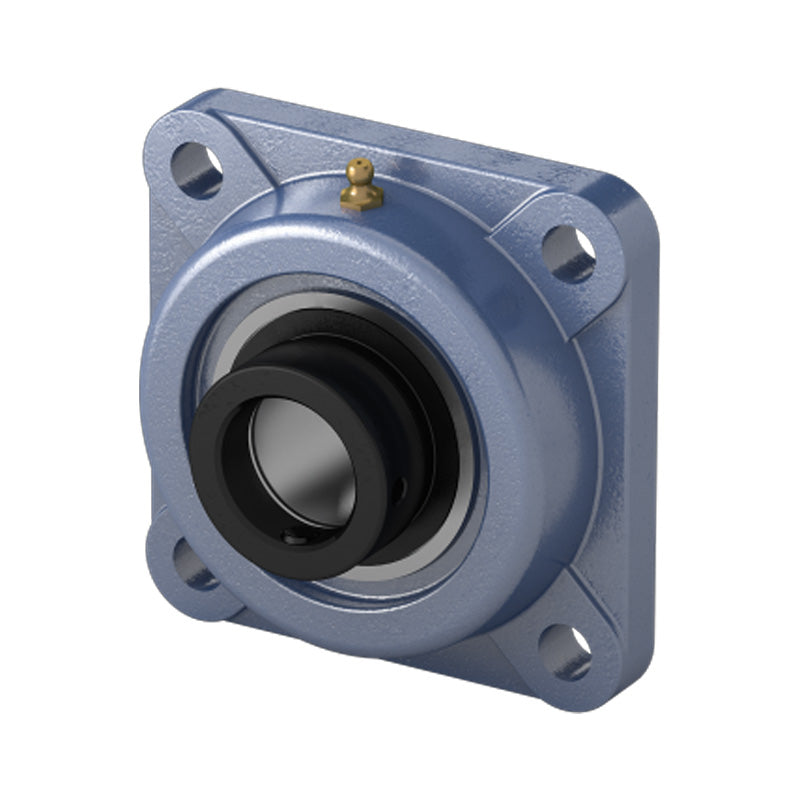 HCFS310 Metric Four Bolt Square Cast Iron Flange Housing with 50mm Bore Eccentric Collar Insert