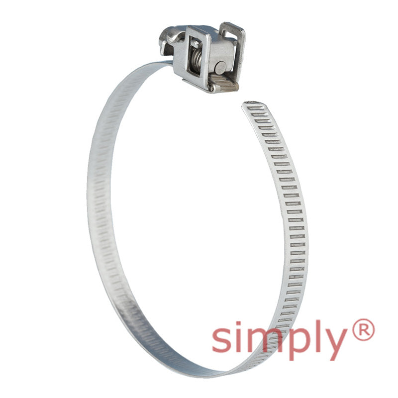 FLS355SS 304 Stainless Steel Jubilee Quick Release Fliplock Strap Adjustment Range 50mm-355mm Band Width 7mm