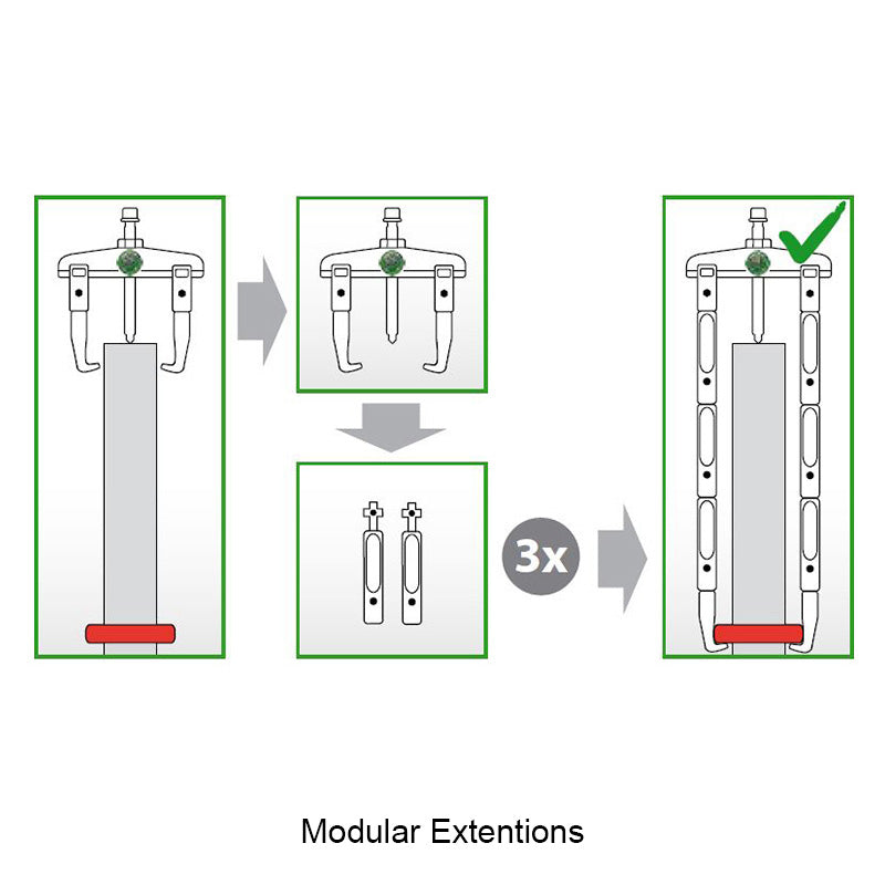 KUKKO Series 1V100P Jaw Modular Extensions (Pair) Length 100mm Allow 2-3 Days