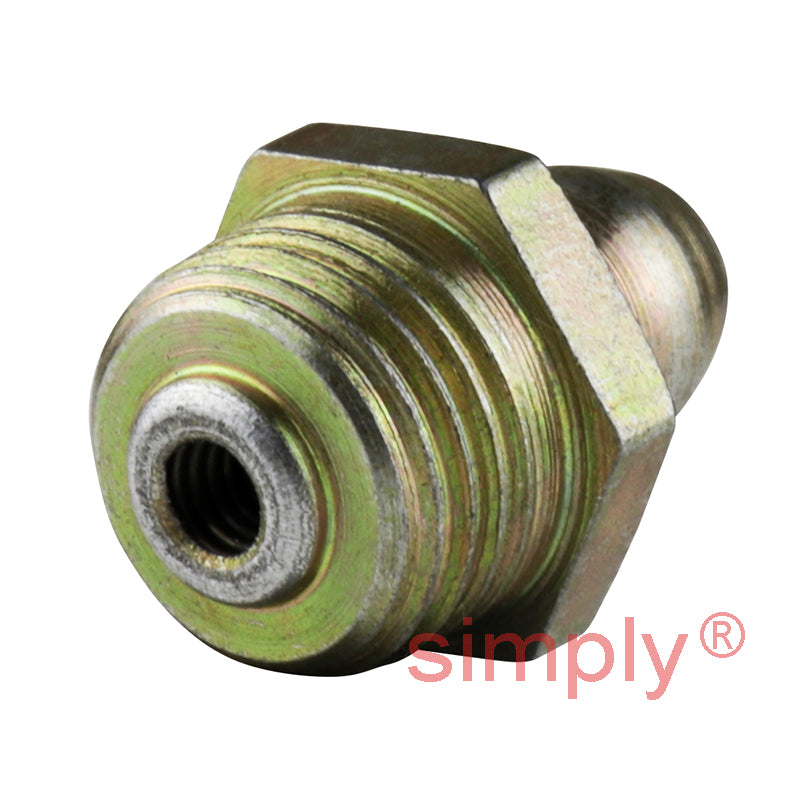 M10x1 Metric Tapered Hardened Mild Steel Zinc Plated Straight Hydraulic Grease Nipples - Pack of 500