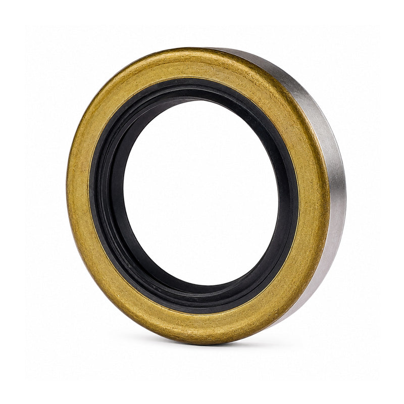 0.68x1x0.18 inch Metal Cased Nitrile Rubber Rotary Shaft Oil Seal Springless Design VB Style