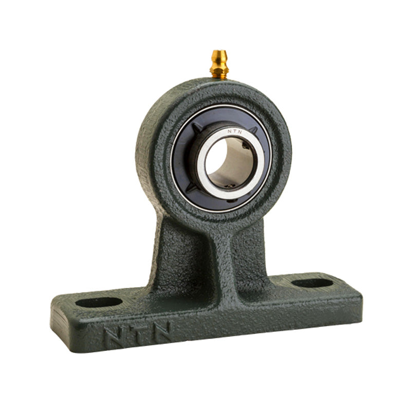 NTN UCHP204D1 Metric Cast Iron High Centre Height Two Bolt Pillow / Plummer Block Housing with 20mm Bore Insert - Allow 2-3 Days