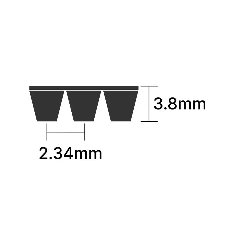 Pix 660PJ/260J Poly V Multiple Ribbed Belt 660mm/26 inch Length with 7 Ribs