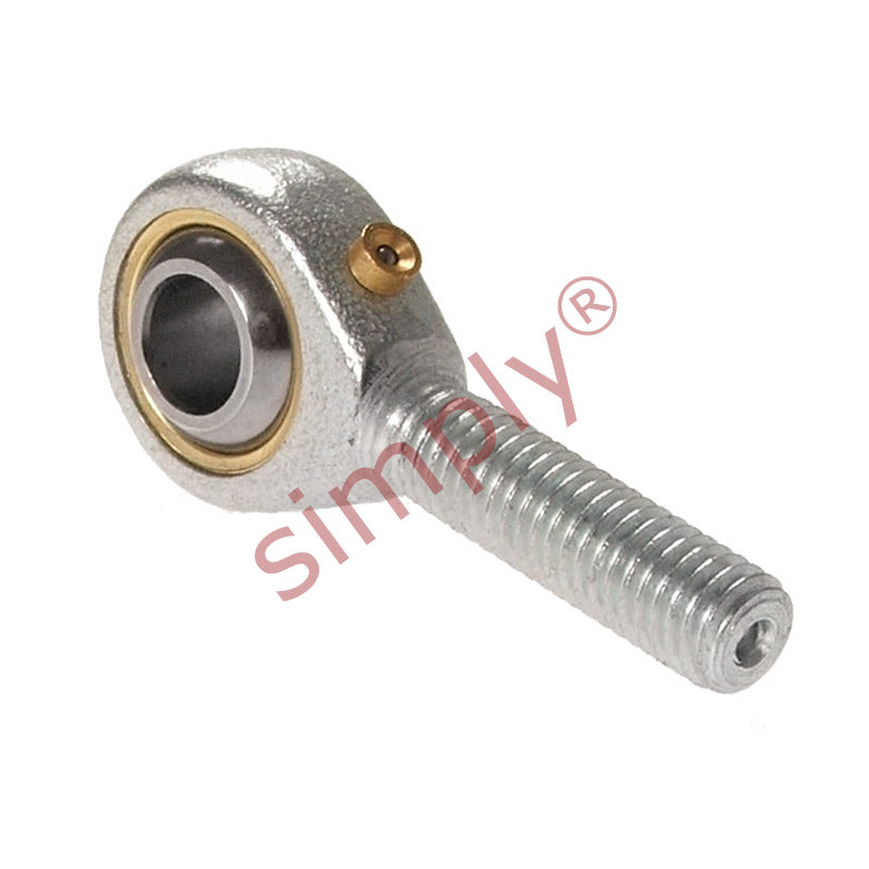 Budget POS17 Right Hand Steel / Bronze Lined Plain Male Rod End 17mm Bore M16x1.5 Thread
