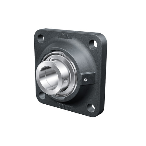 INA RCJ1-1/4 Four Bolt Cast Iron Square Housing with Eccentric Collar Insert 1-1/4 inch Bore
