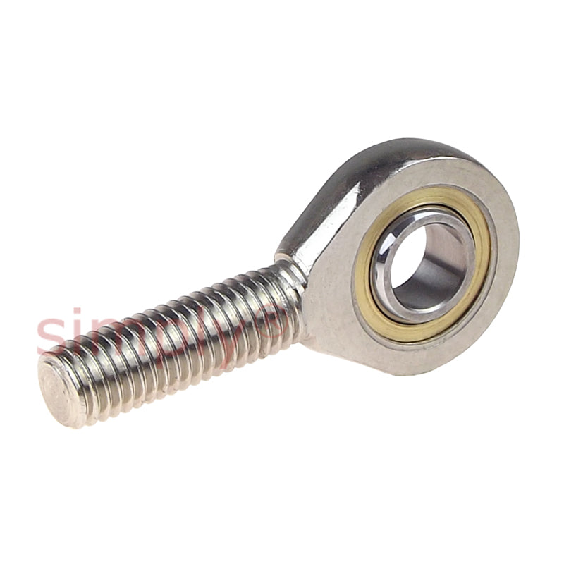 Codex SAL8C Left Hand Steel / PTFE Sintered Bronze Lined Plain Male Rod End M8 Thread