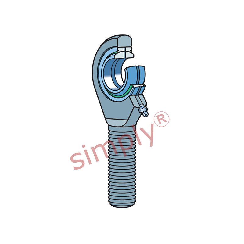 SKF SA40ES2RS Right Hand Steel / Steel Plain Male Rod End M42x3 Thread