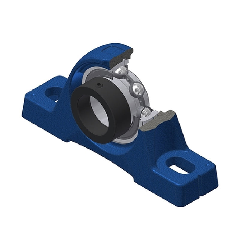 SNR ESPE209 Metric Cast Iron Two Bolt Pillow / Plummer Block Housing with 45mm Eccentric Collar Insert - Allow 2-3 Days