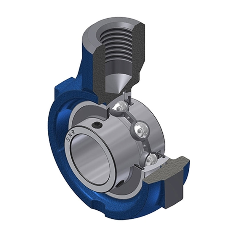 SNR UCEHE207 Metric Cast Iron Hanger Bearing Unit with 35mm Bore Insert - Allow 2-3 Days