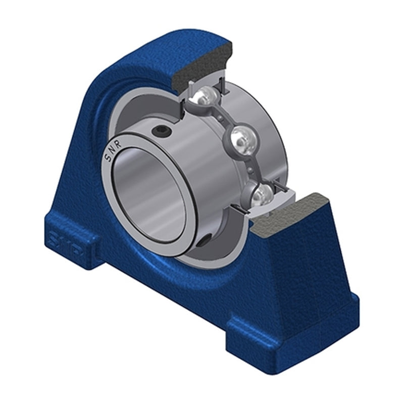 SNR UCPAE205 Threaded Base Small Footprint Metric Pillow / Plummer Block Housing Supplied with 25mm Bore Insert - Allow 2-3 Days
