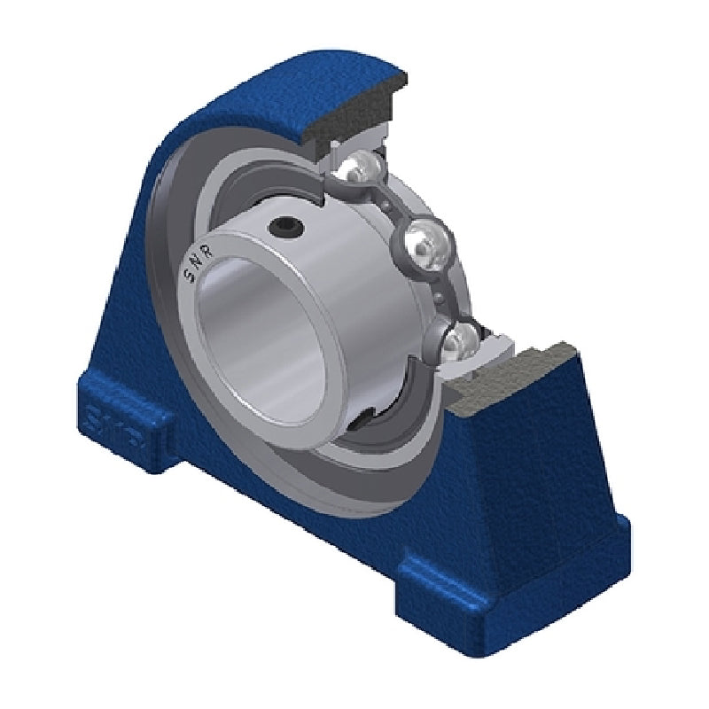 SNR USPAE210N Threaded Base Small Footprint Metric Pillow / Plummer Block Housing Supplied with 50mm Bore Insert - Allow 2-3 Days