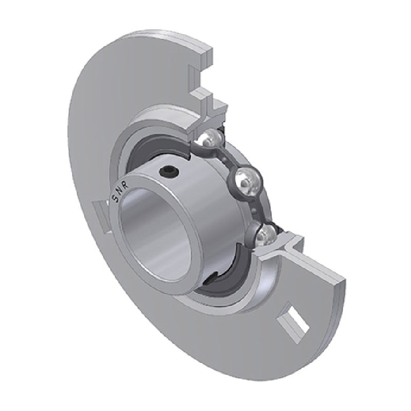 SNR USPF210 Round 4 Bolt Pressed Steel Bearing Housing with 50mm Insert - Allow 2-3 Days