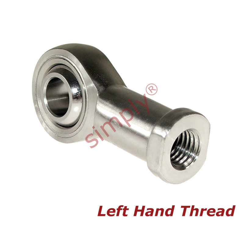 Budget SSPHS22L Left Hand Stainless Steel / PTFE Lined Plain Female Rod End 22mm Bore M22x1.5 Thread