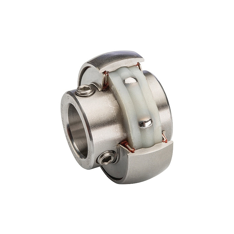 SNR SUC204FG1 Metric Stainless Full Width Spherical Outer Food Safe Bearing Insert 20mm Bore 47mm Outside Diameter - Allow 2-3 Days