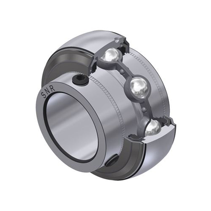 SNR UC210AGR Metric Full Width Spherical Outer Agricultural Bearing Insert 50mm Bore 90mm Outside Diameter with Grub Screws - Allow 2-3 Days
