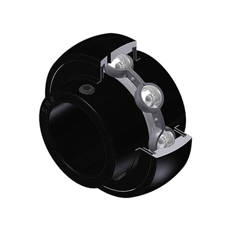 SNR UC202G2T20 Metric Full Width Spherical Outer High Temp Bearing Insert 15mm Bore 47mm Outside Diameter with Grub Screws - Allow 2-3 Days