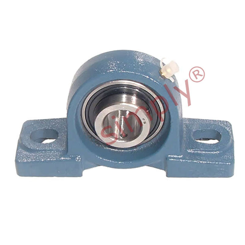 UCP203 Metric Cast Iron Two Bolt Pillow / Plummer Block Housing with 17mm Bore Insert