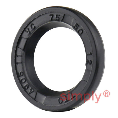 0.5x0.75x0.12 inch Nitrile Rubber Rotary Shaft Oil Seal R26 / VC Style