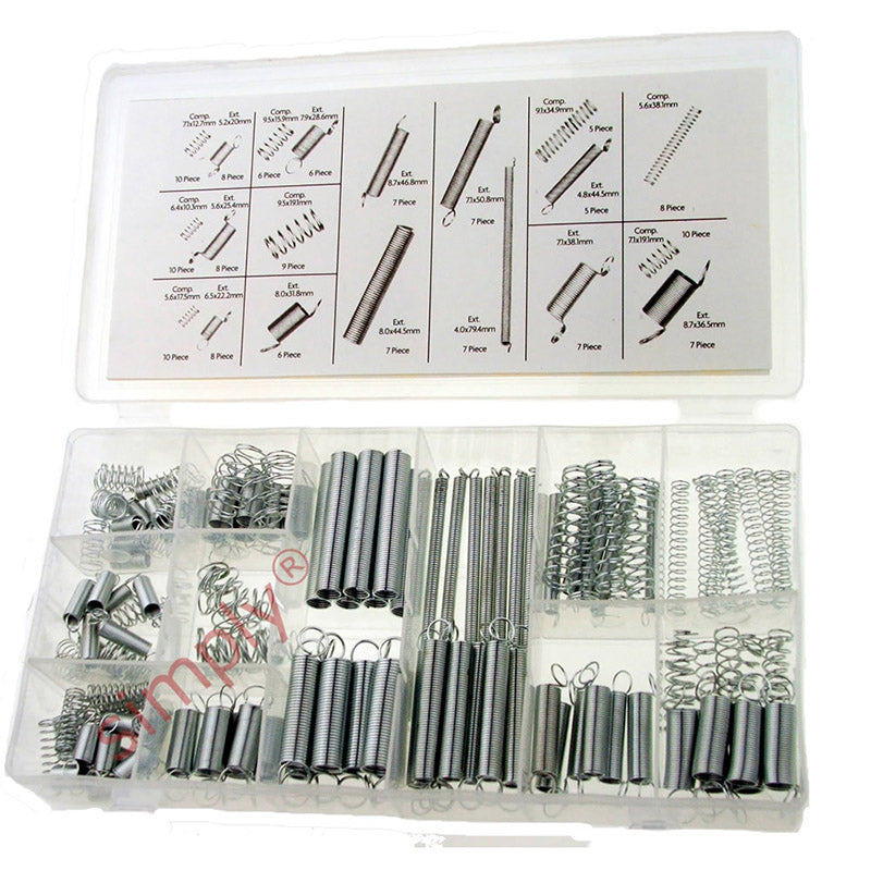 150 Piece Assorted Expansion and Compression Spring Kit – Simply ...