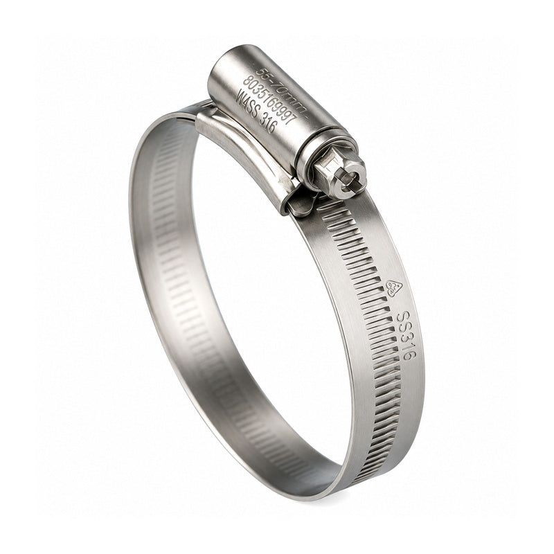 M00SS316 316 Stainless Steel HNSS Original Jubilee Clip Adjustment Range 11mm-16mm Band Width 9.9mm