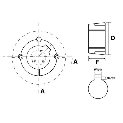 3535-3-1/4 Tapered Locking Bush with 3-1/4 inch Bore