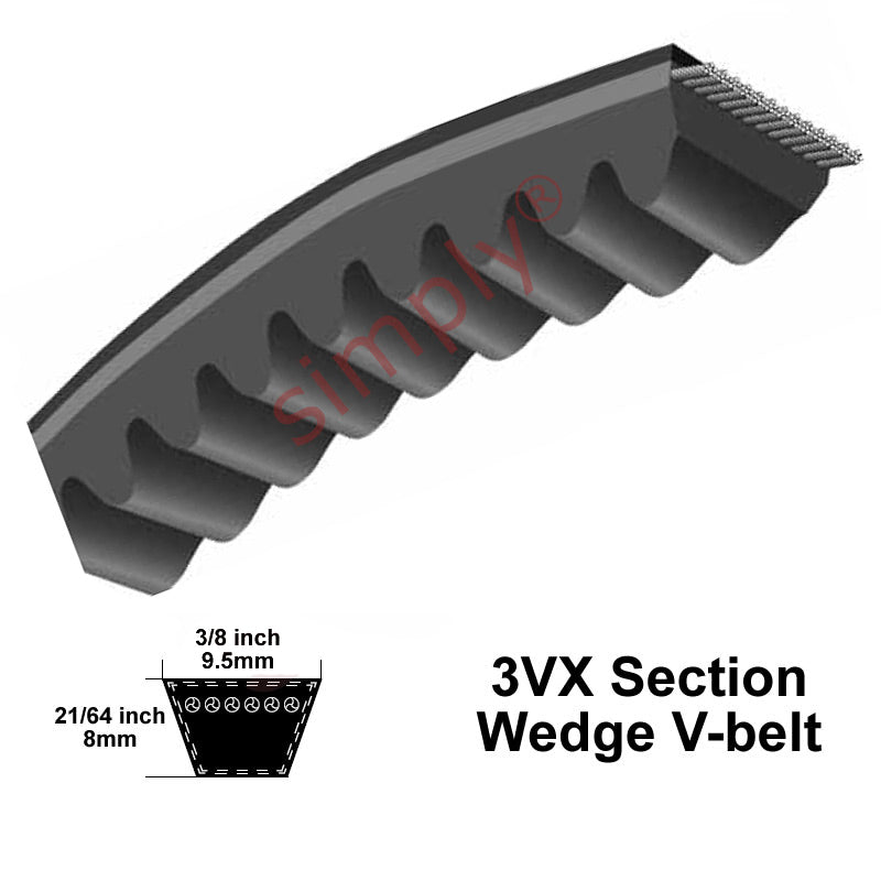 Major Brand 3VX530 Narrow Profile Cogged V-Belt
