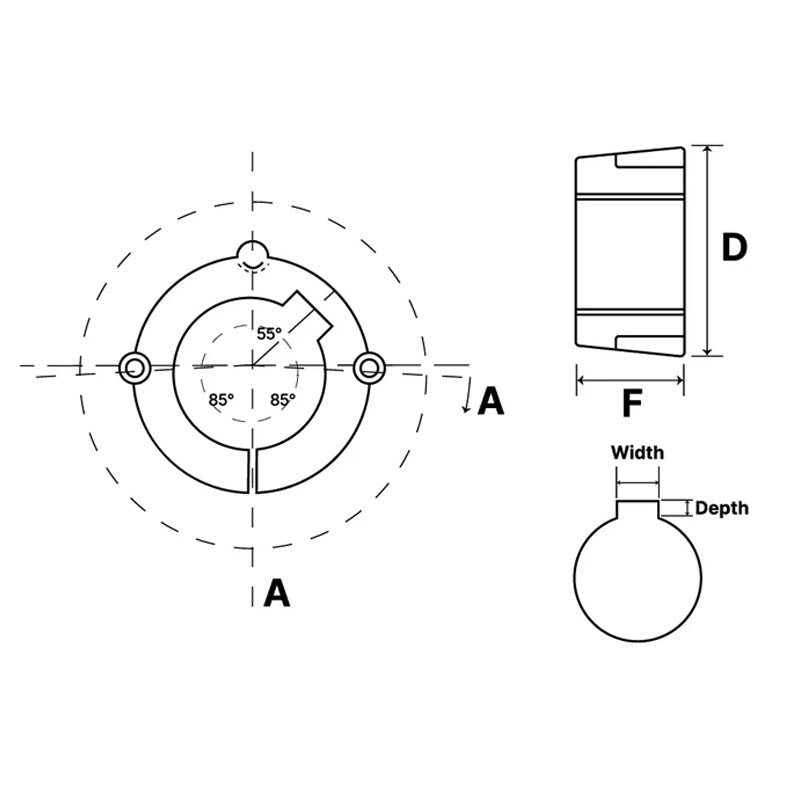 5040-3-1/4 Tapered Locking Bush with 3-1/4 inch Bore