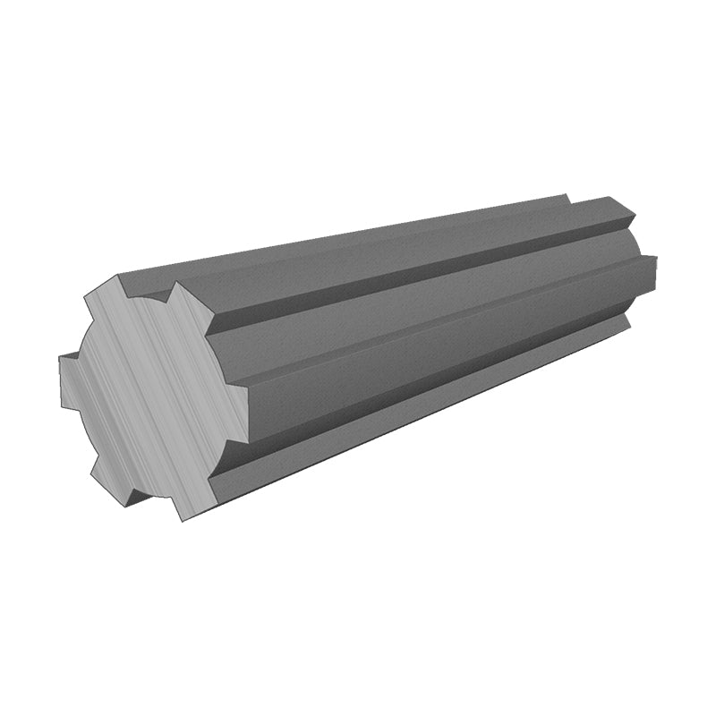Branded SPS20X16X4/1 Metric Steel Splined Shaft with 6 Splines 16x20x1000mm - Allow 2-3 Days