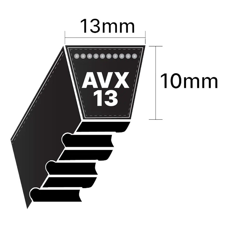 AVX13x2000 Pix AVX-Section Cogged V-Belt