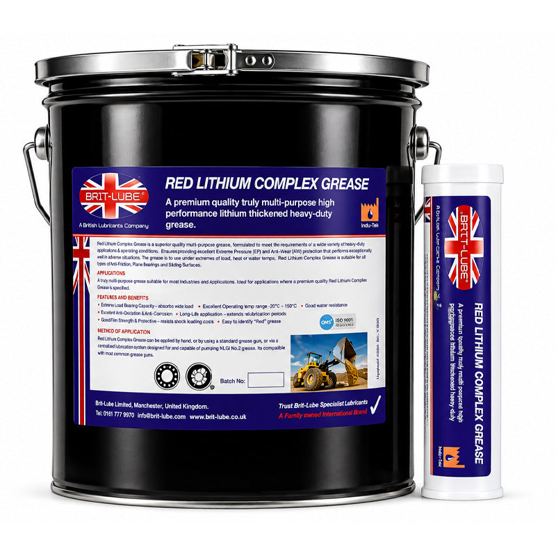 Brit-Lube Indu-Tek Red Lithium Complex 12.5kg - Allow 2-3 Days