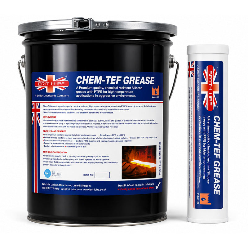 Brit-Lube Chem-Tef Premium Quality Chemically Resistant High Temperature Grease 3kg - Allow 2-3 Days