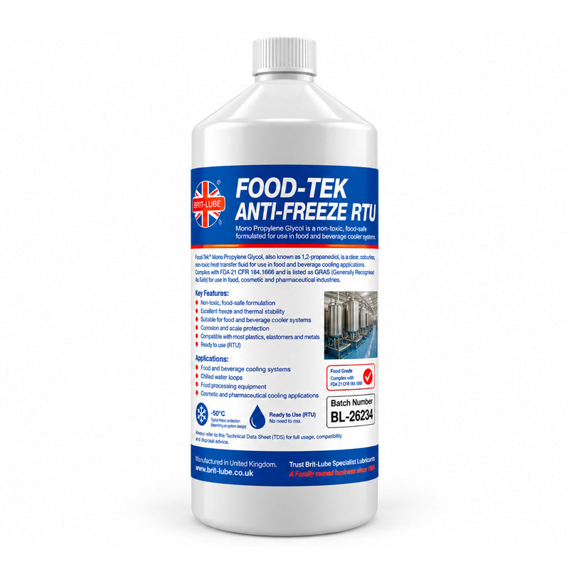 Brit-Lube Food Grade Anti Freeze RTU 1 Litre - Allow 2-3 Days