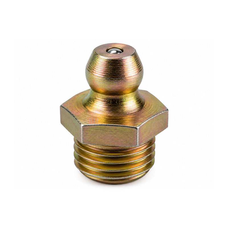 1/4x19 BSPF Industrial Type Hardened Mild Steel Zinc Plated Straight Hydraulic Grease Nipples 
