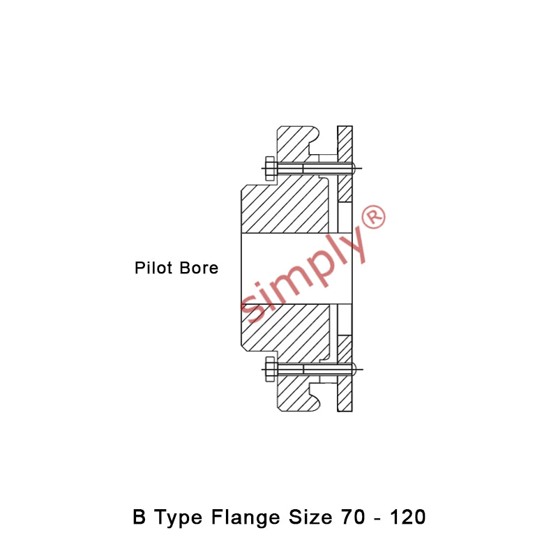Major Brand F90B-MB Drive Coupling Pilot Bore Max Bore 70mm
