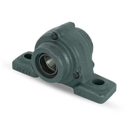 NTN C-UCP211D1 Metric Cast Iron Two Bolt Pillow / Plummer Block Housing with 55mm Bore Insert with Cast Iron Cover - Open Version - Allow 2-3 Days