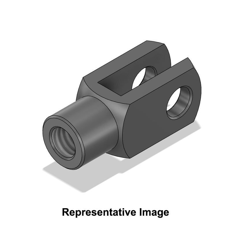Chiavette G20X80 Right Hand Female Steel Clevis 20mm Bore 80mm Base / Bore Center M20x2.5 Thread - Allow 7-10 Days