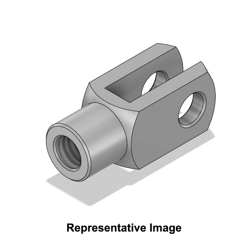 Chiavette GA6x12PN Right Hand Female Aluminium Clevis for Pneumatic Cylinders 6mm Bore 12mm Base / Bore Center M6x1 Thread - Allow 7-10 Days