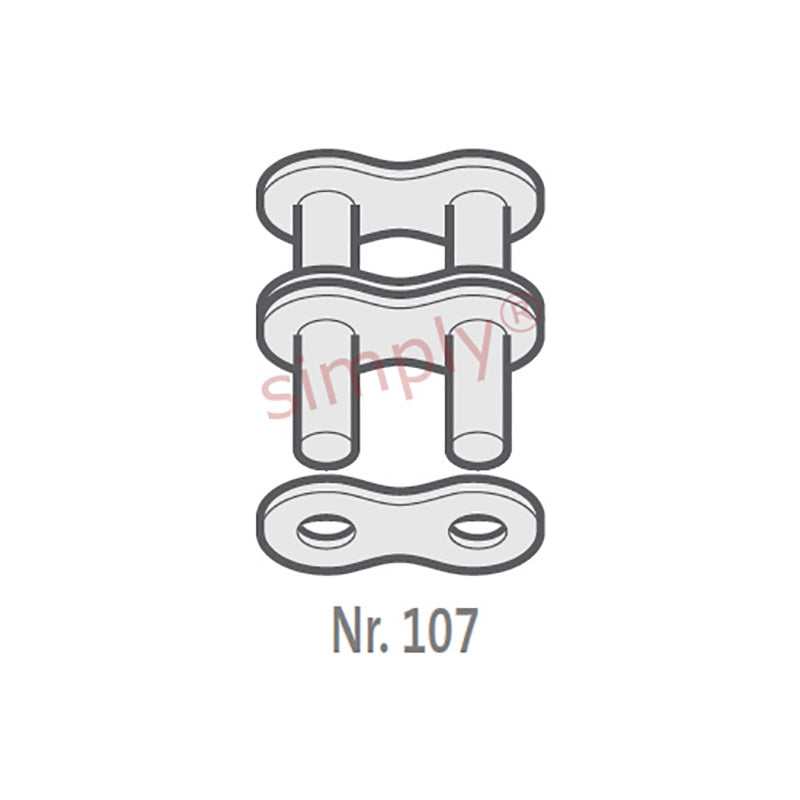 Renold SD 28B-2-NO107 BS Duplex Chain Outer Link To Be Riveted 1-3/4 inch Pitch